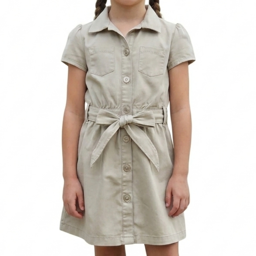 NWOT Girls French Toast Safari-Style Shirt Dress SZ-6X